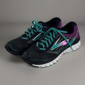 Brooks Ghost 9 Women's Size 8 Running Shoes Black Purple Blue
